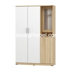 Lemari Pakaian 3 Pintu - Activ Spin LPM 331 / Sonoma Oak - White